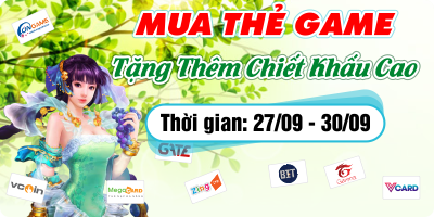 Mua Thẻ Game Tặng Thêm Chiết Khấu Cao