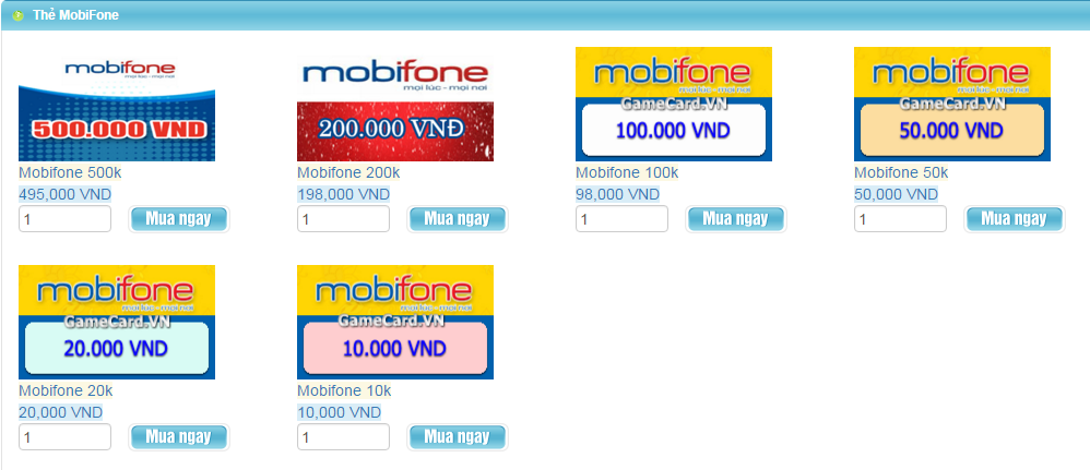 Mua thẻ mobifone online an toàn