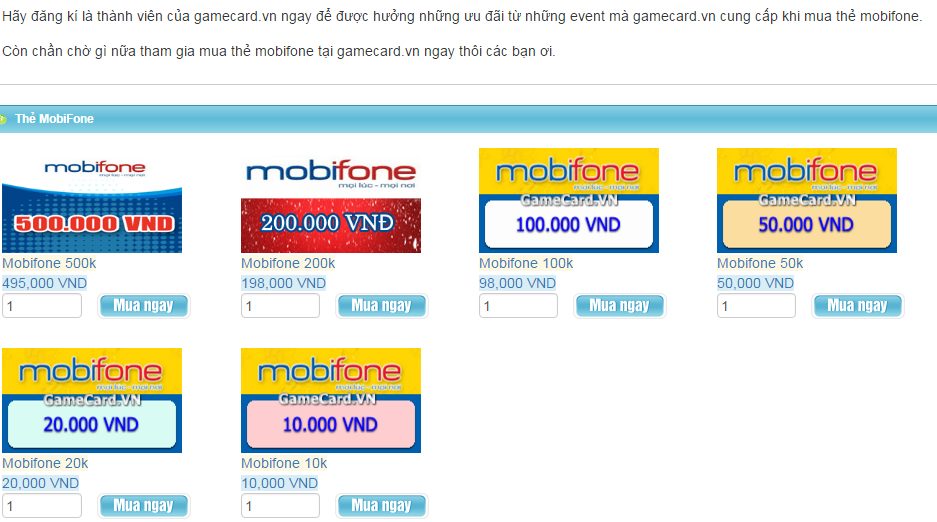 Mua thẻ mobifone online - bạn đã biết