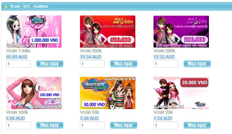 Gamecard.vn - Điểm Bán Thẻ Vcoin Online Uy Tín Toàn Cầu