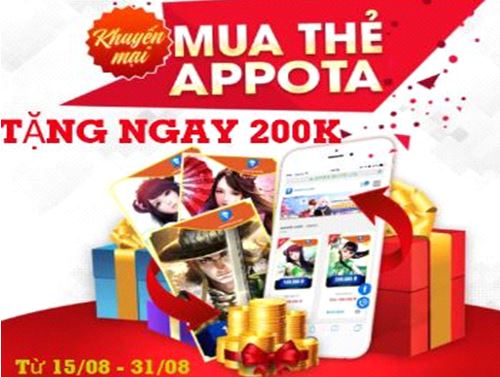 Ưu đãi lớn - Tặng ngay 200k cho thành viên mới mua thẻ appota